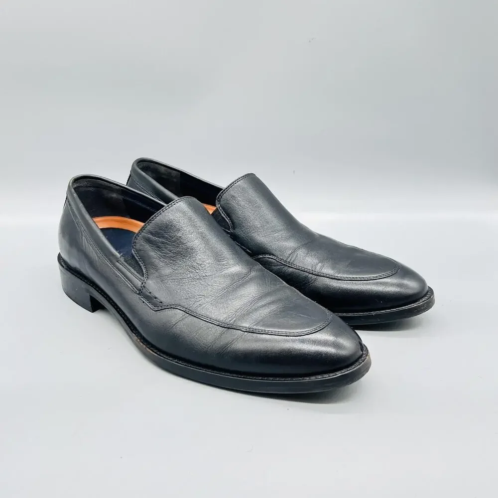 Cole Haan Shoes Mens 8 Black Leather Loafers Slip On Dress Almond Toe Classic